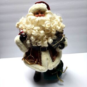 Christmas Fantasy LTD 1998 North Pole Express 16" Velvet Santa